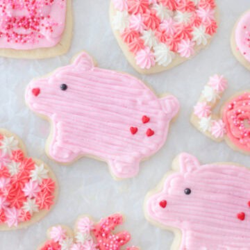 variety of valentine sugar cookies