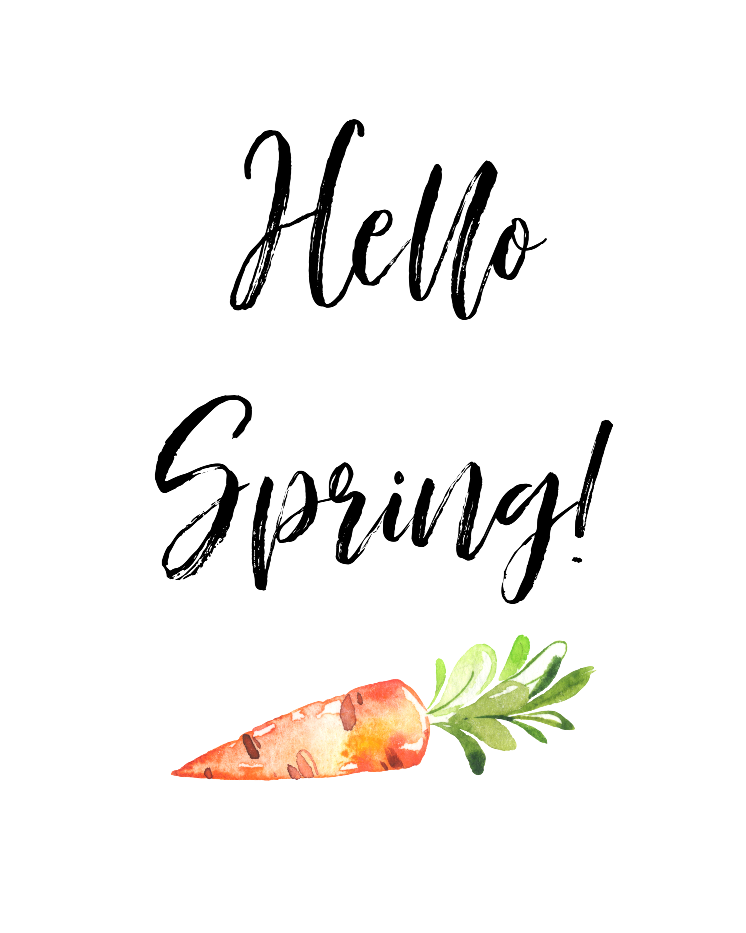 hello spring wall art printable