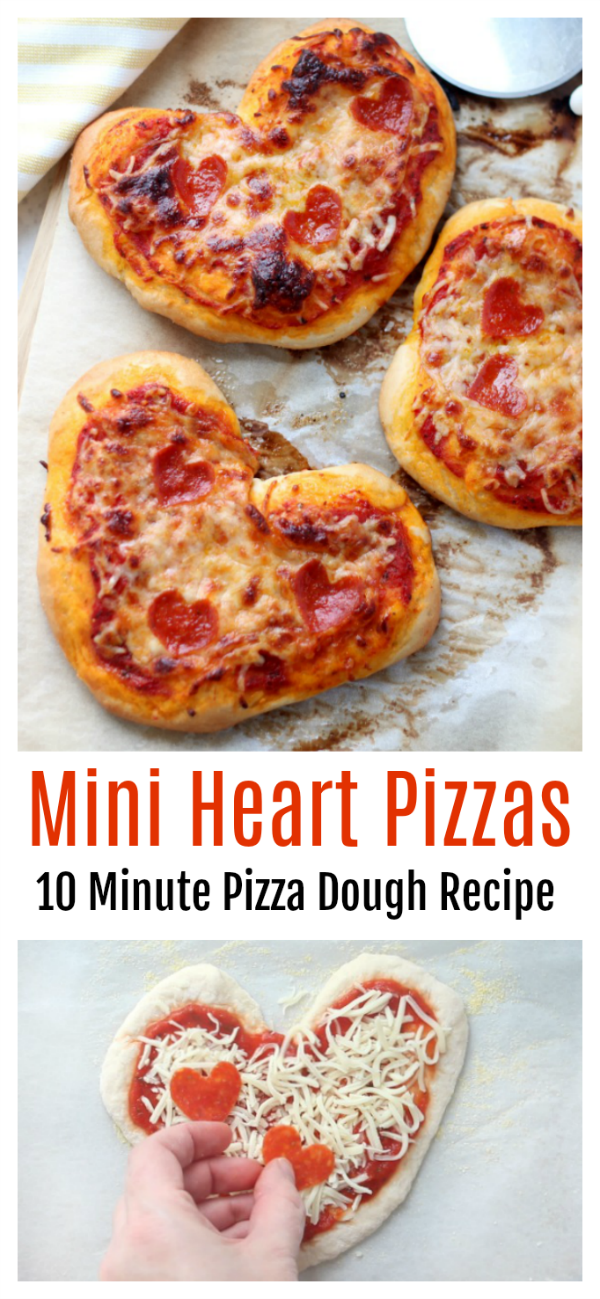 Simple Heart Shaped Kids Pizza for Valentine's Day! #ad #LuvTyson