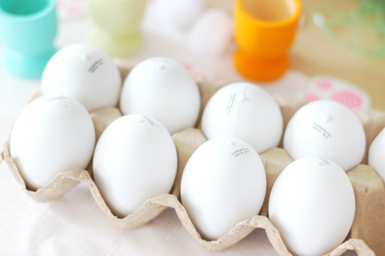 faux eggs for bunny pots