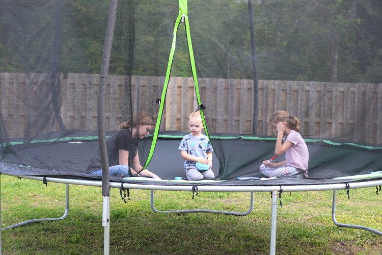 kids on trampoline