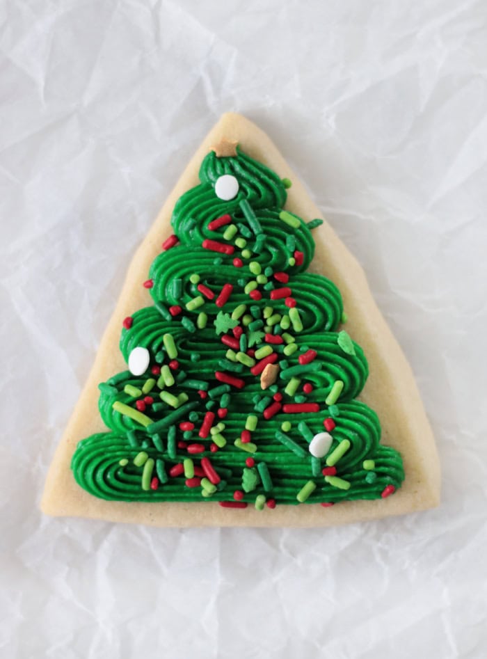 tringle christmas tree sugar cookie