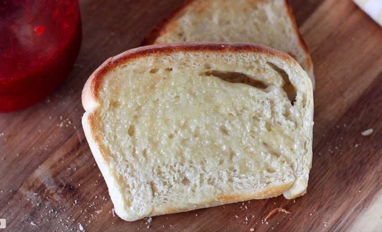 english muffin toast with butter