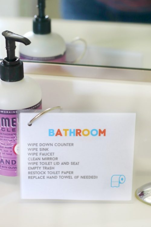 bathroom job card