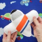 white coast guard c-130 felt airplane