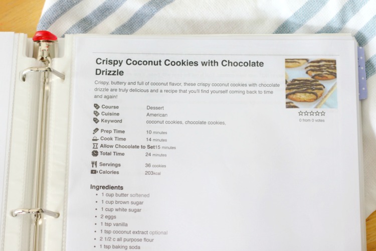 coconut cookies recipe in cookbook