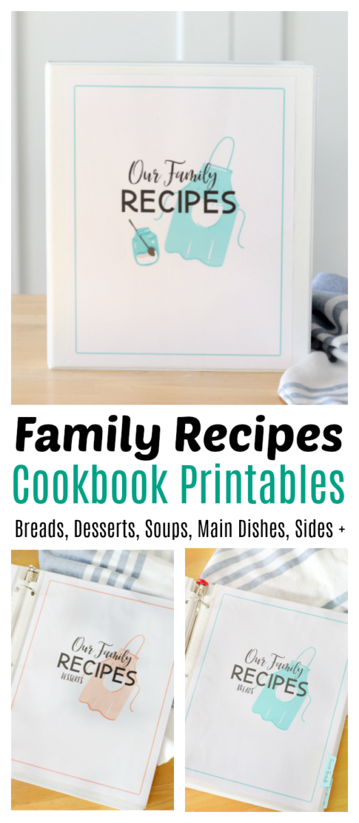 DIY Recipe Book Printable Binder Pages