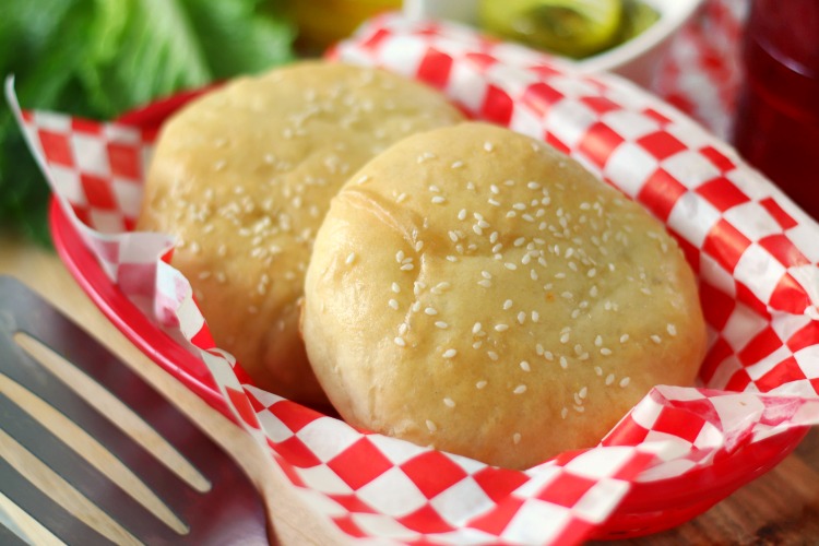 two buns in a plastic food basket