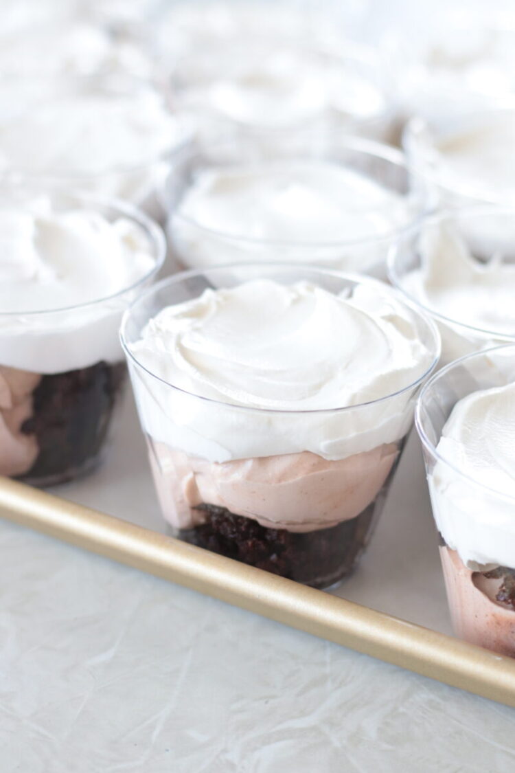 brownie trifle in cups