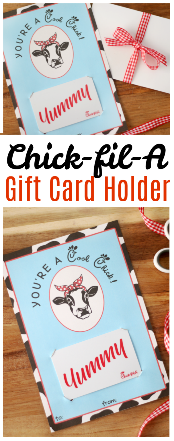 Printable ChickfilA Gift Card Holder Gluesticks Blog