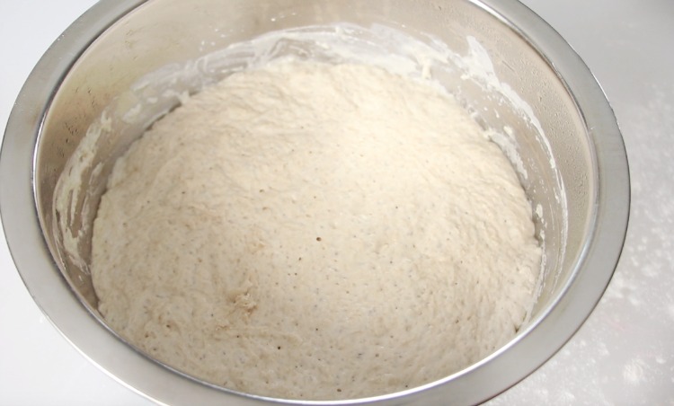 dough in bowl after refrigerating 3 hours