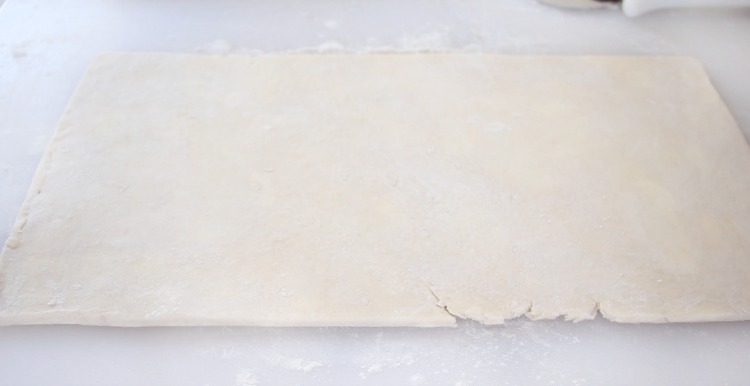 puff pastry rolled out 1/4" thin