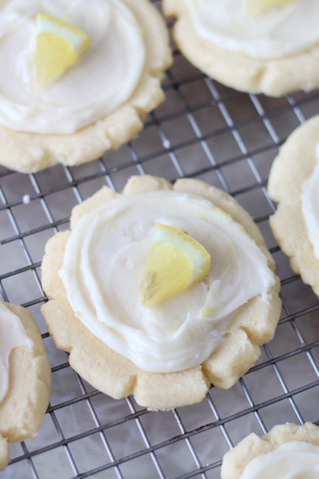 sugar cookies on cooling rack