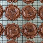 chocolate sugar cookies on cooling rack