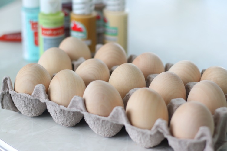 wooden craft eggs