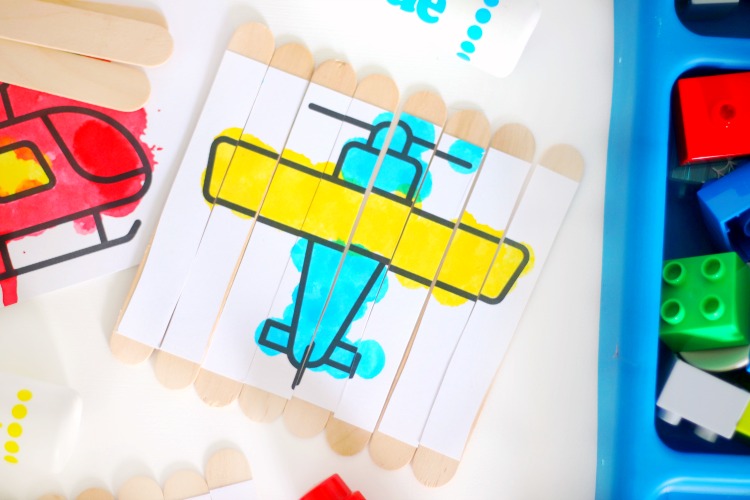 airplane puzzle sticks