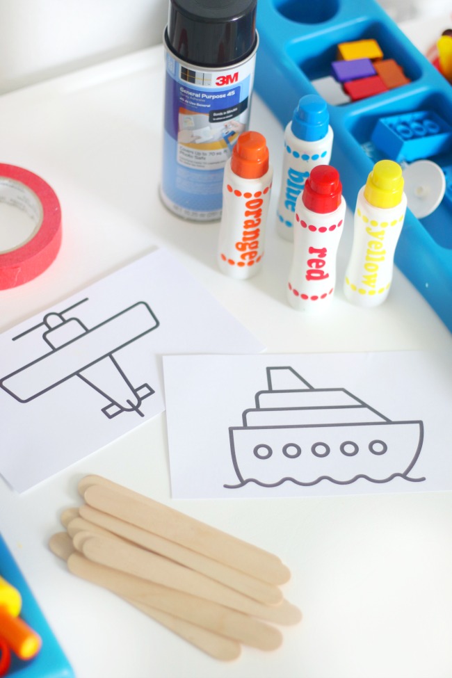 coloring pages to color and glue onto popsicle sticks