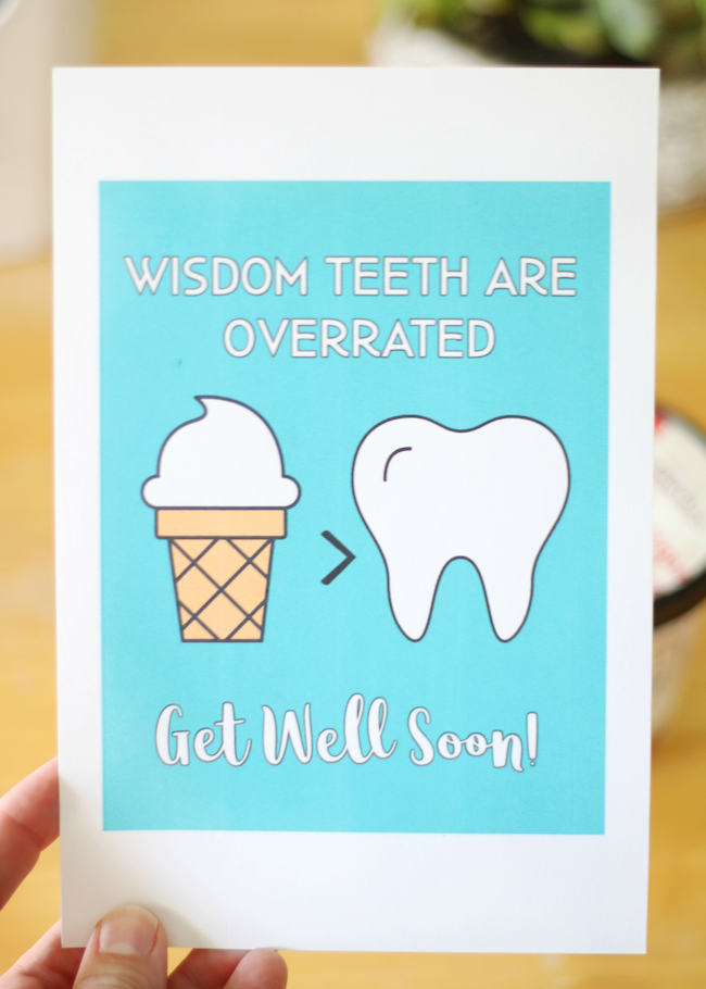 printable wisdom teeth card