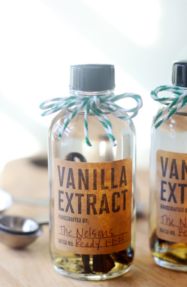 fresh bottle of vanilla extract