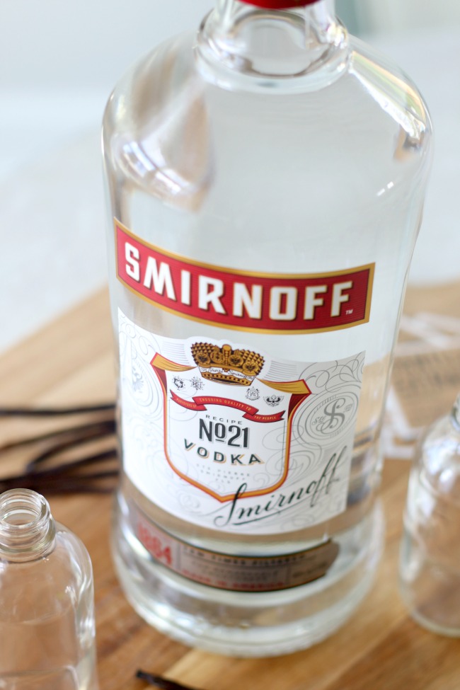 bottle of 80 proof vodka