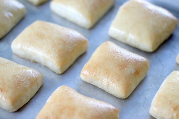 baked rolls on baking sheet