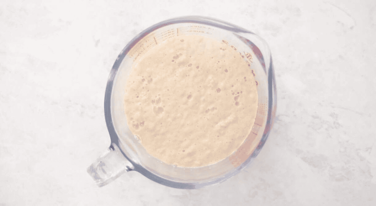 Bowl of water and yeast.