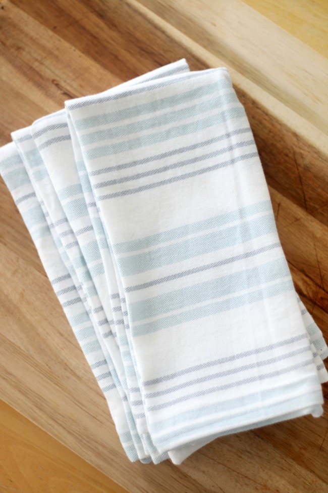 cloth napkins folded on table