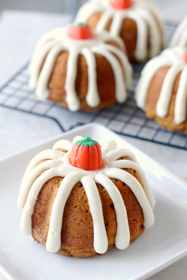 Pumpkin Baby Bundt Cakes