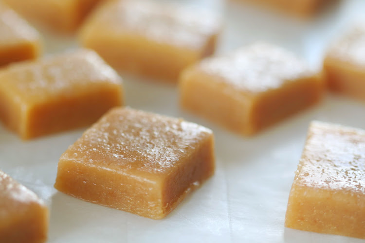 microwave caramels cut into small squares