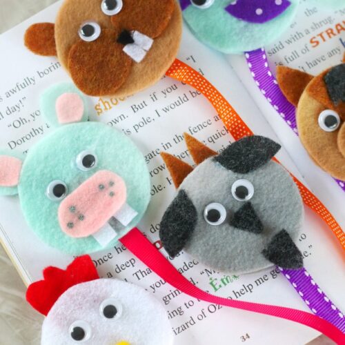 Felt Animal Bookmarks FREE Pattern For Kids (Video) - Gluesticks Blog