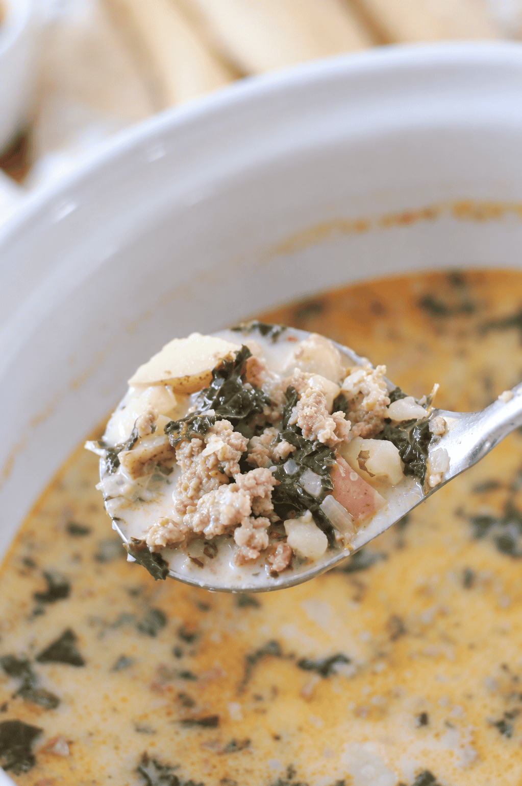 Ladle of soup.