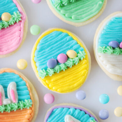 easter basket sugar cookies