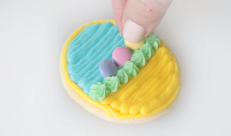 easter basket cookie with M&Ms