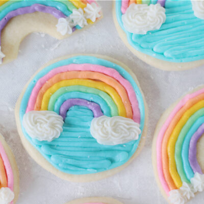 5 frosted rainbow cookies