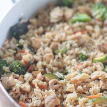 fried rice in pan