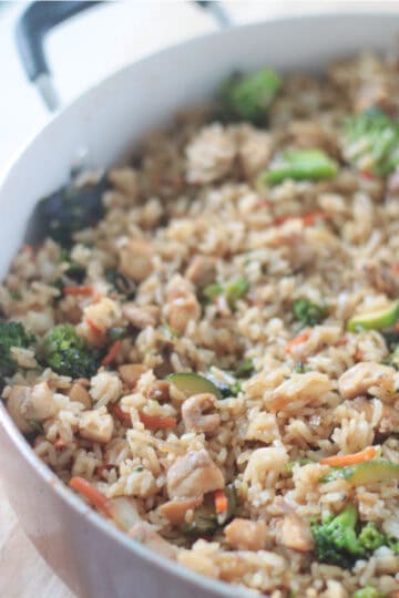 fried rice in pan