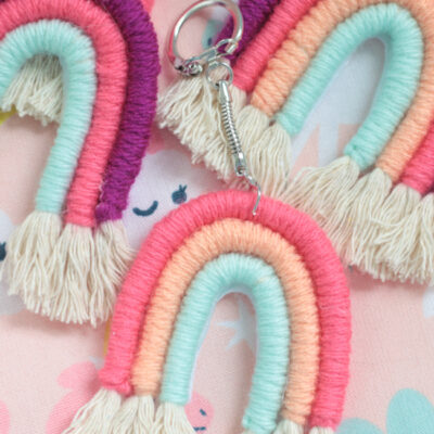 yarn wrapped rainbow crafts