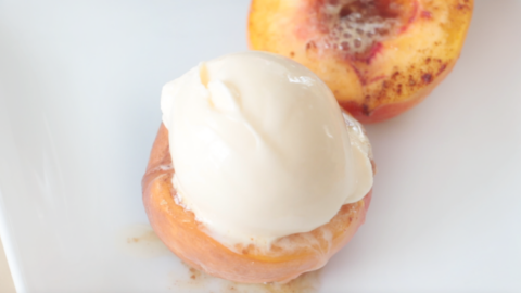 Baked Peaches and Cream (Video) - Gluesticks Blog