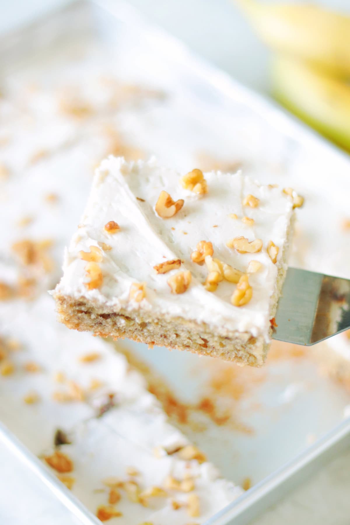 banana bar on spatula