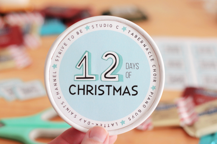 12 days of Christmas labels