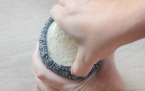 jar of rice inside sock