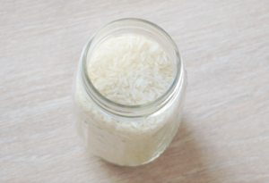 jar of white rice