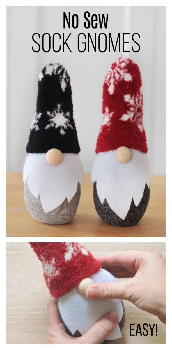 two sock gnomes on table