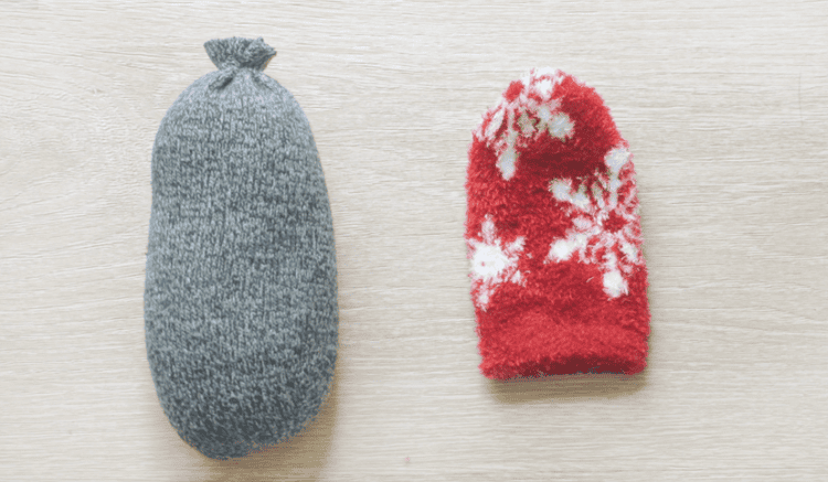 Sock hat and sock body.