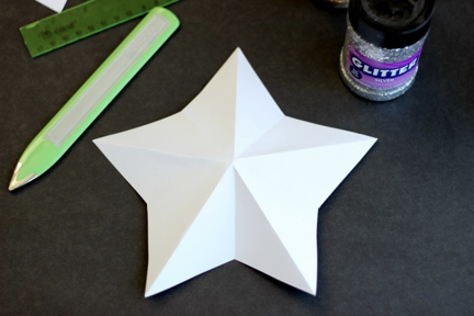 cardstock folded star