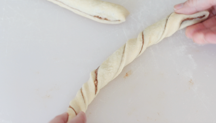 dough twisted into a strip