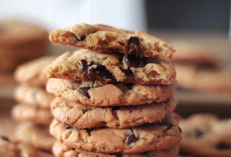 stack of fresh baked cookies