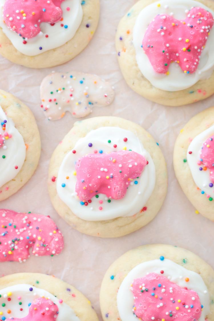 Circus Animal Sugar Cookies  Easy Stuffed Cookies Recipe