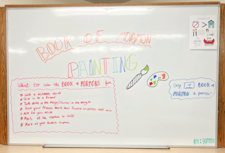 white board with ideas for utilizing the scriptures