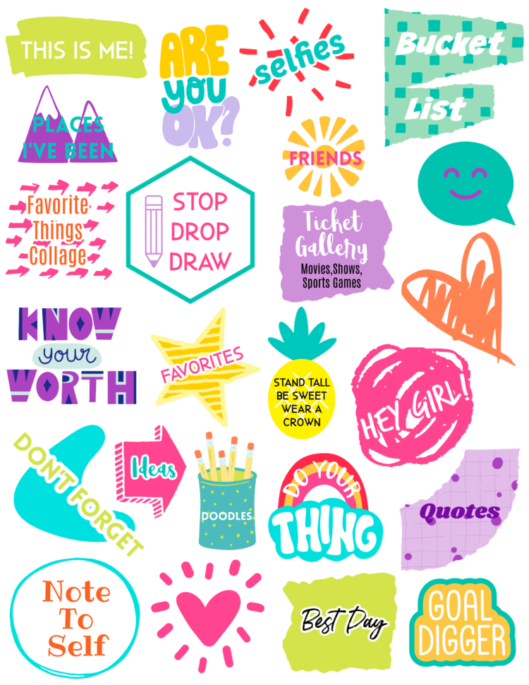 Smash Book Printables (Covers & Decals) + Video - Gluesticks Blog